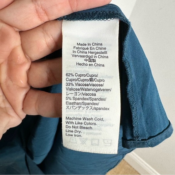 J. Crew x Universal Standard Cupro Lagenlook Dark Teal Maxi Dress - Picture 9 of 12